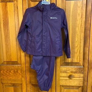 Mountain Warehouse Hooded Rain Set Jacket/Pants Size 5-6